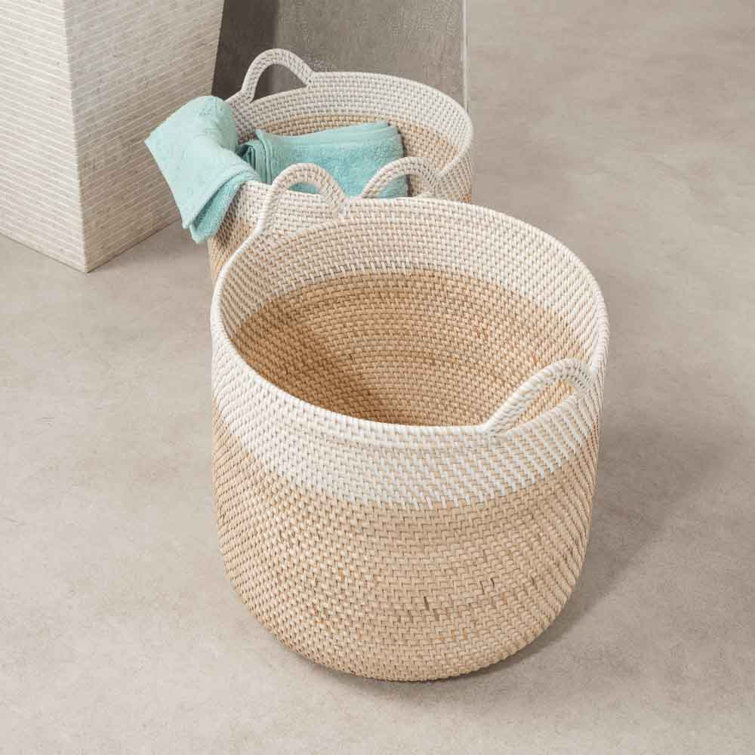 Highland Dunes Wicker Laundry Basket Set Wayfair.co.uk